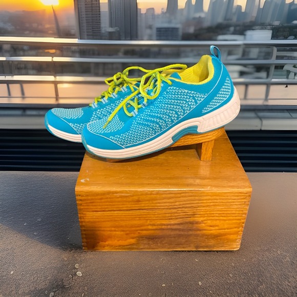 Biofit Orthofeet 986 Blue Yellow Orthopedic Walking Shoes Womens Size 8 B - Picture 1 of 10